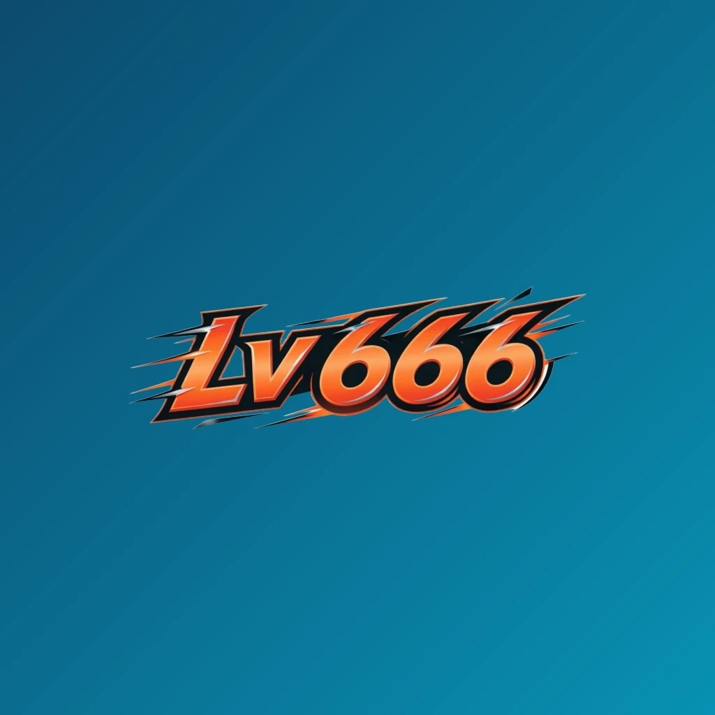Dynamic sports-style logo for Lv 666 featuring sharp shapes and a motion effect with bold, readable letters on a transparent background, designed as a wide horizontal rectangular wordmark ideal for a website header